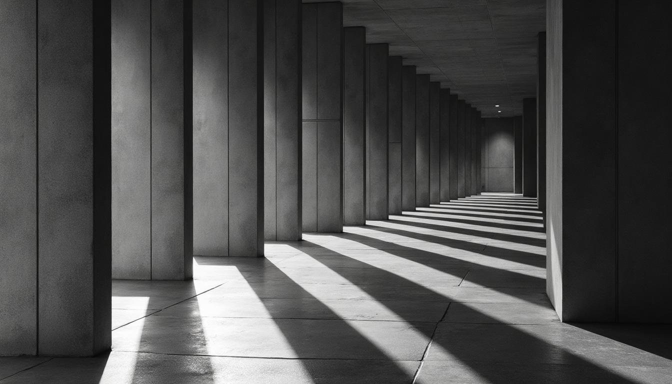 Colunas paralelas com sombras