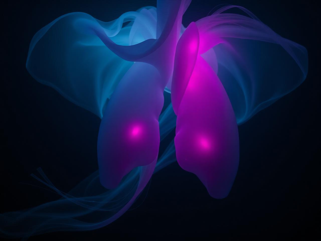 Forma orgânica fluida respirando